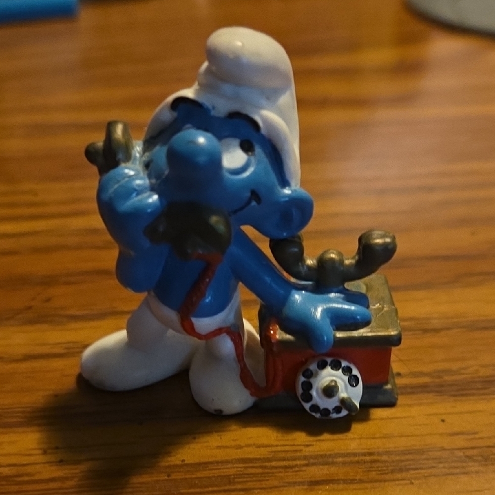 Blue and White Toy Figure